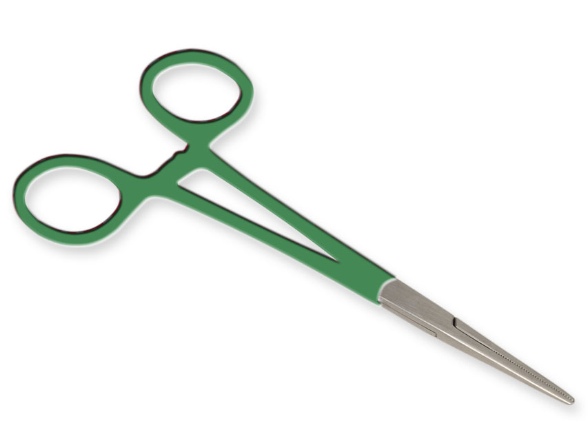 PINZA ARTERIA DREAPTA S/S - inel verde - 16 cm