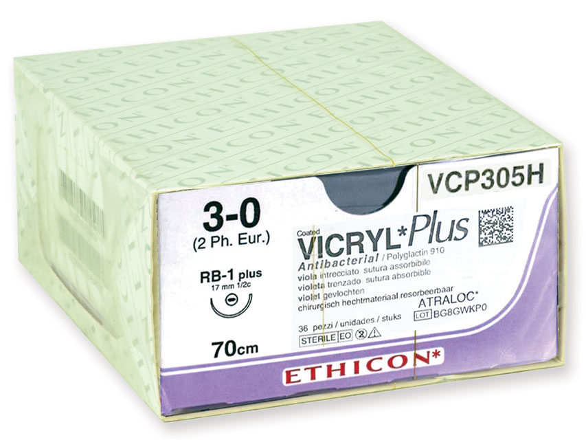 SUTURĂ ABSORBABILE ETHICON VICRYL PLUS - ac calibrul 3/0 17 mm - împletit