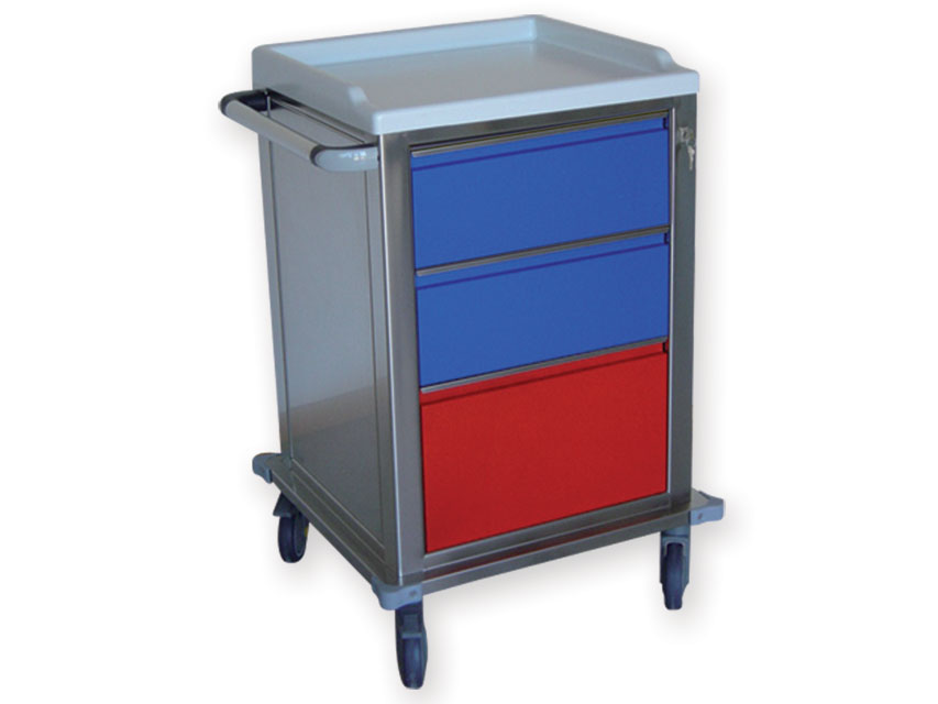 Cărucior MODULAR inox cu 2+1 sertare