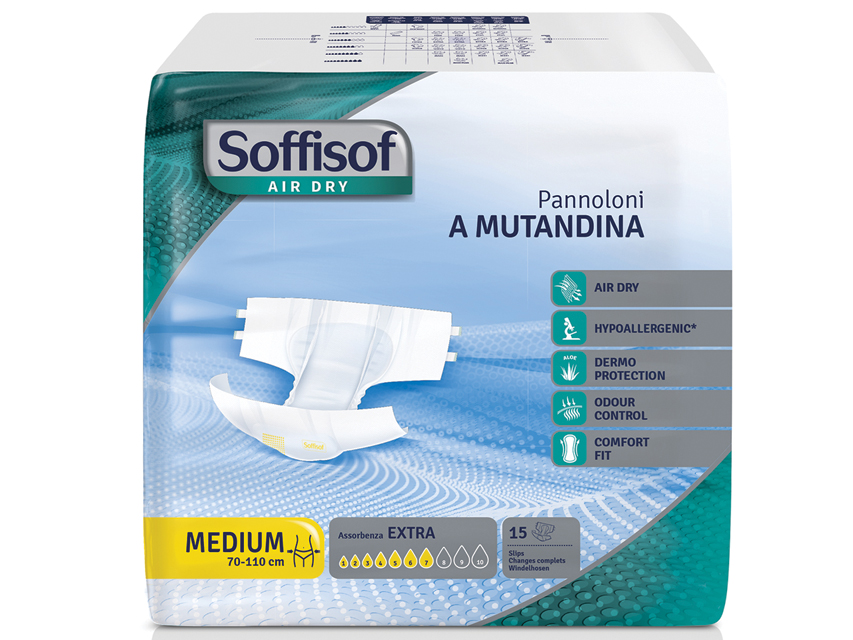SOFFISOF AIR DRY INCONTINENCE PAD - incontinență moderată - medie