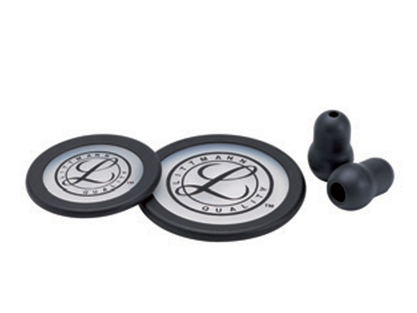 KIT LITTMANN 40016: 2 DIAFRAGME+JUNTĂ+CORCHII pentru Classic III, Cardiology IV - negru - blister