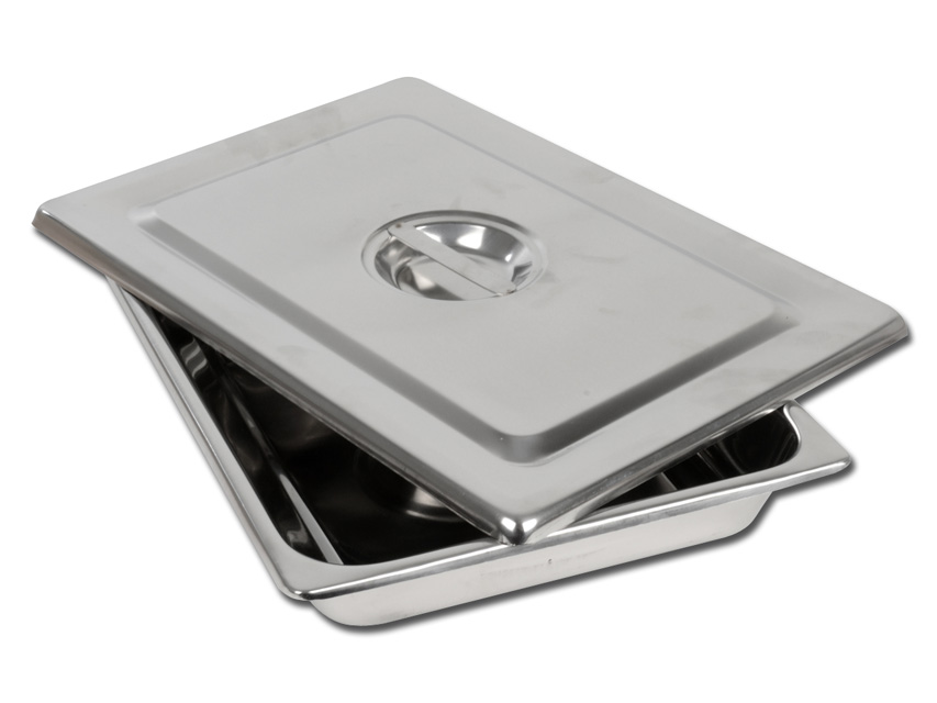 S/S INSTRUM. TAVA CU CAPAC - 355x254X50 mm