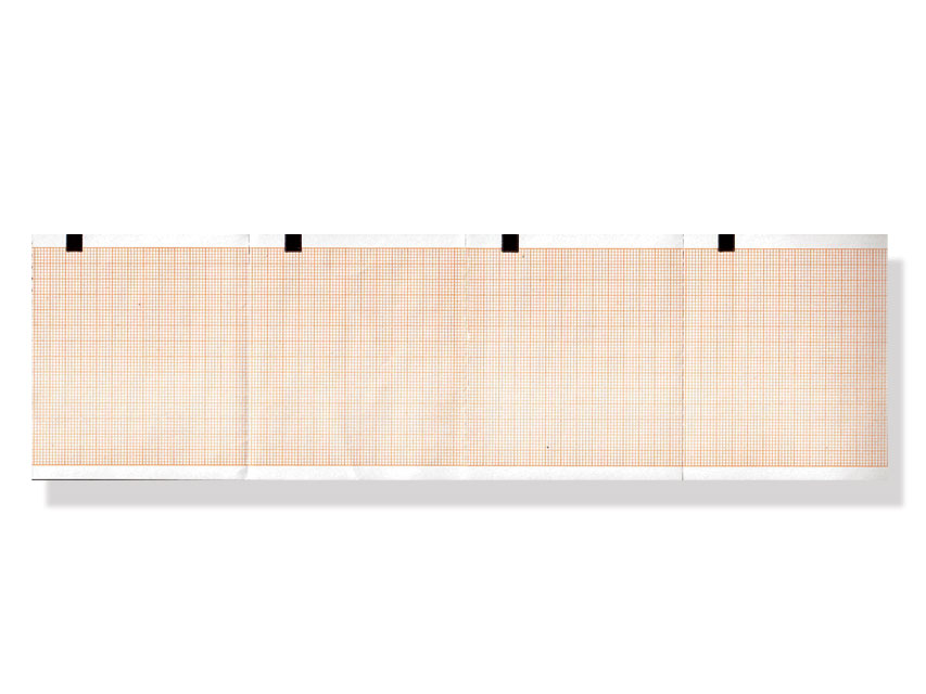 Pachet hârtie termică ECG 80x70mm x300s - grilă portocalie