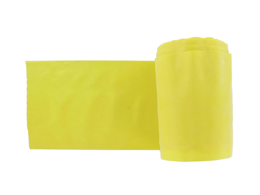 BANDA DE EXERCIȚI FĂRĂ LATEX 45 m x 14 cm x 0,20 mm - galben