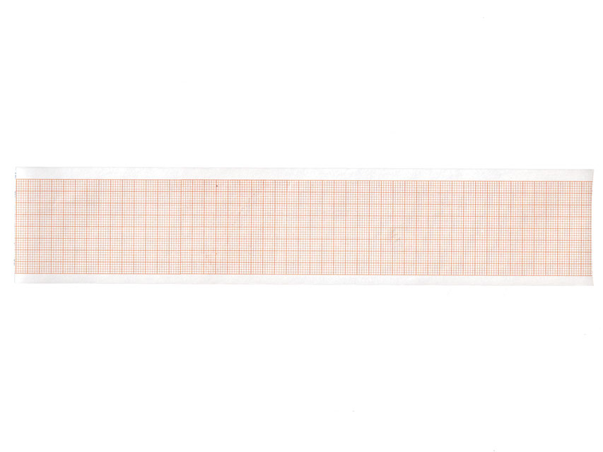 Hârtie termică ECG 50x23 mm x m rola - grilă portocalie