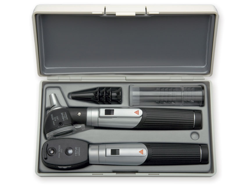 HEINE MINI 3000 LED OTO + SET OFTALMO - negru