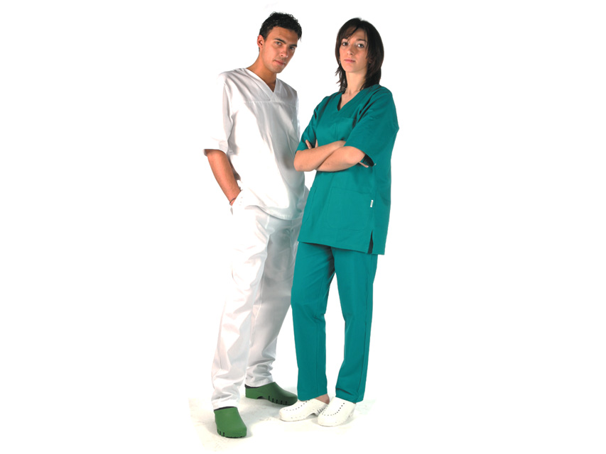 PANTALONI - bumbac verde - MIC