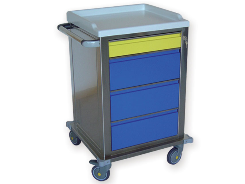 Cărucior MODULAR inox cu 1+3 sertare