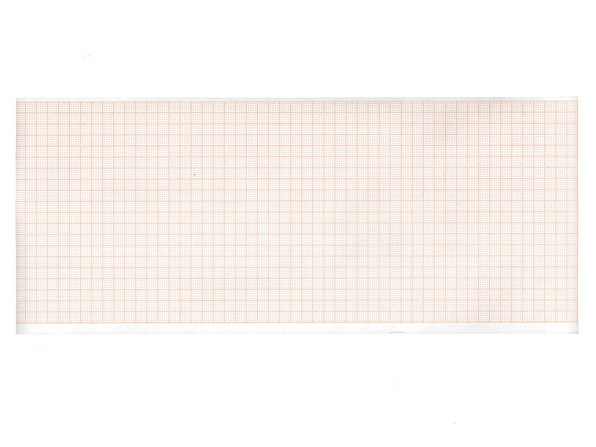 Hârtie termică ECG 107x25 mm x m rola - grilă portocalie