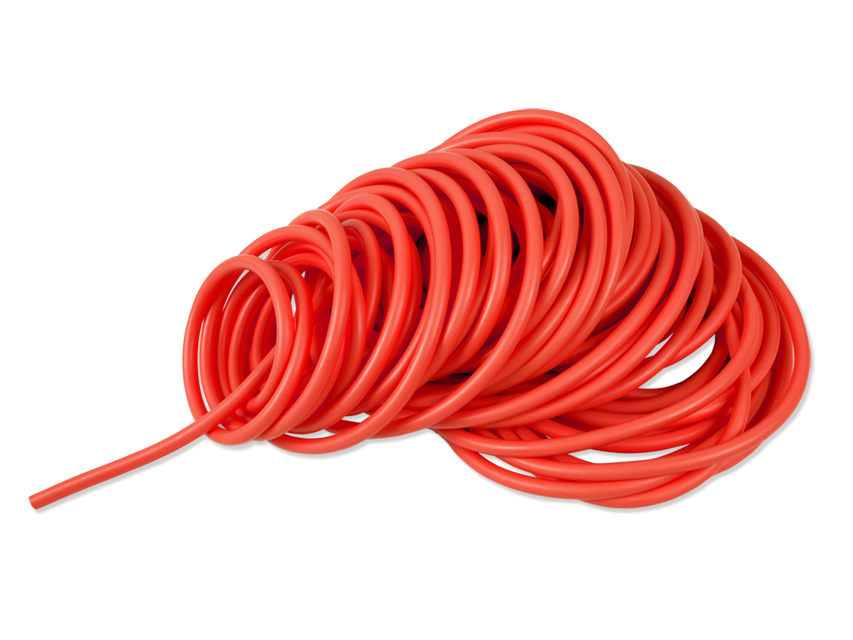 TUB DE EXERCIȚI LATEX 25 m x 2,5 mm - mediu - roșu