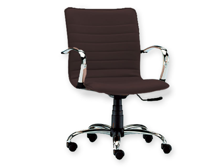SCAUN ELITE CU SPAR JOS - din piele - negru