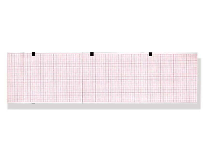 Pachet hârtie termică ECG 80x90mm x280s - grilă portocalie