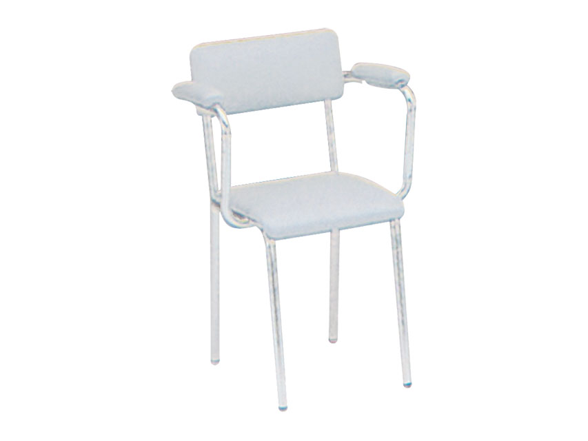 SCAUN - scaun capitonat cu cotiere - gri