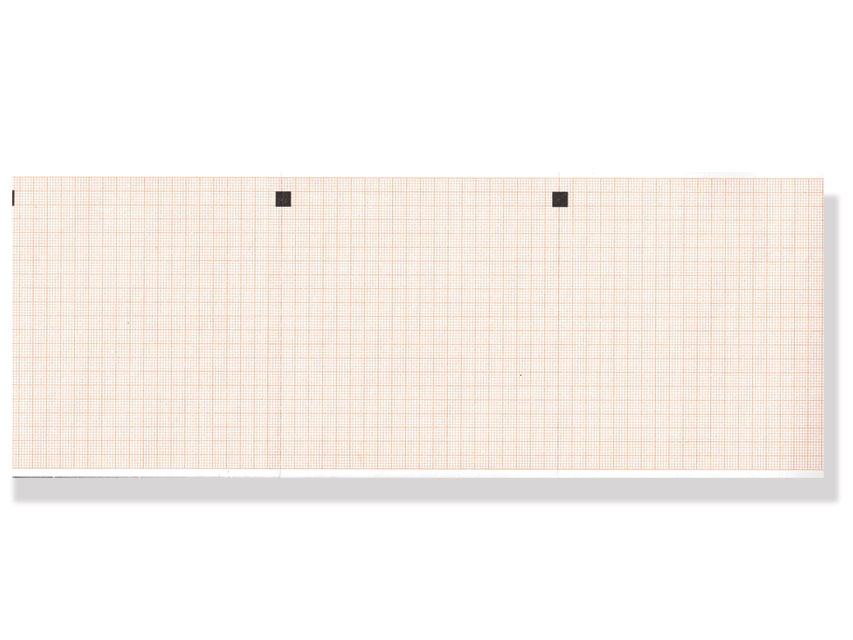 Hârtie termică ECG 112x100 mm x300s pachet - grilă portocalie