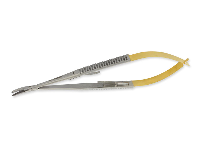 PORTAC GOLD CASTROVIEJO curbat - 14 cm - varf aspru