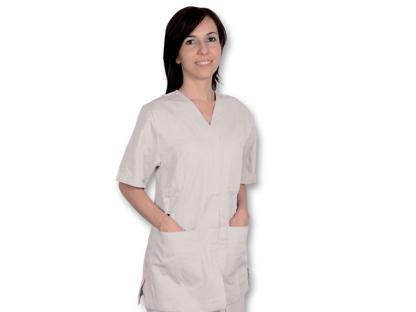 JACHETA CU BUTON - bumbac/poliester - unisex XXL alb