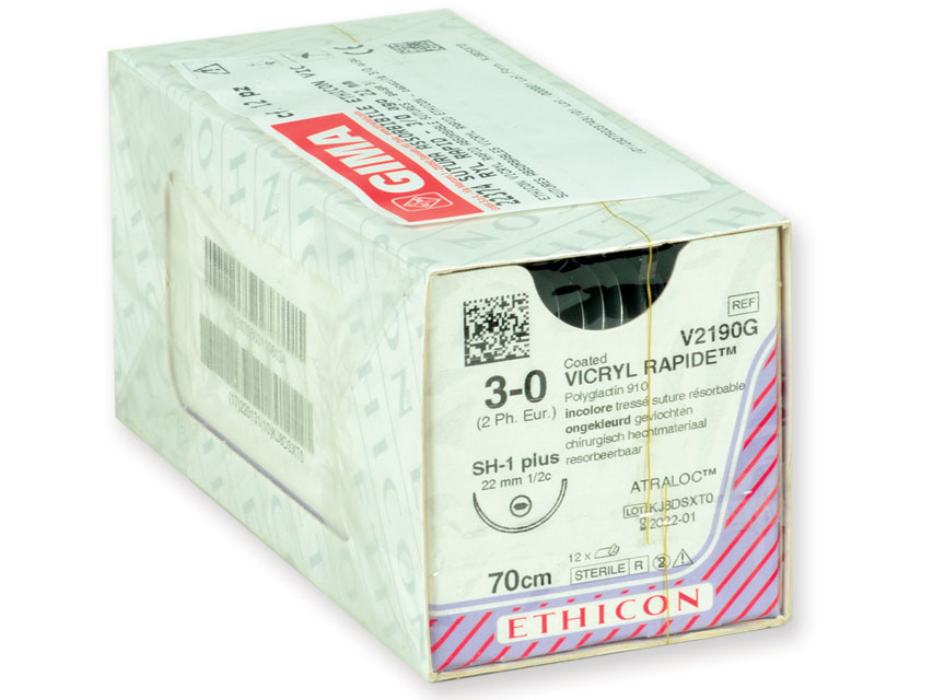 SUTURĂ ABSORBABILE RAPID ETHICON VICRYL - ac calibrul 3/0 22 mm - împletit