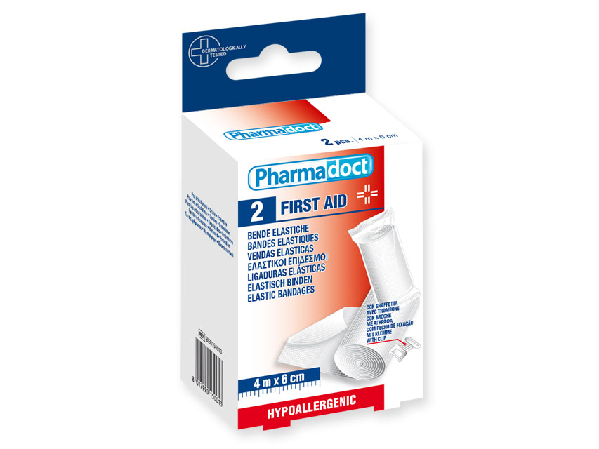 BANDE ELASTICE PHARMADOCT 4m x 6cm - cutie de 6 cutii de 2