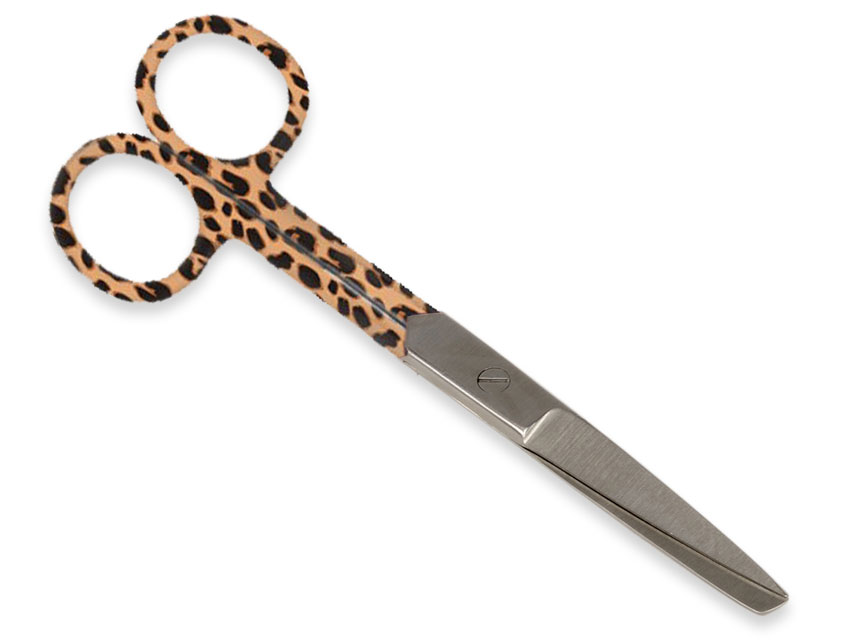 FOARCĂ DREPTĂ M/C - fantezie leopard - contondent/ascuțit - 14 cm