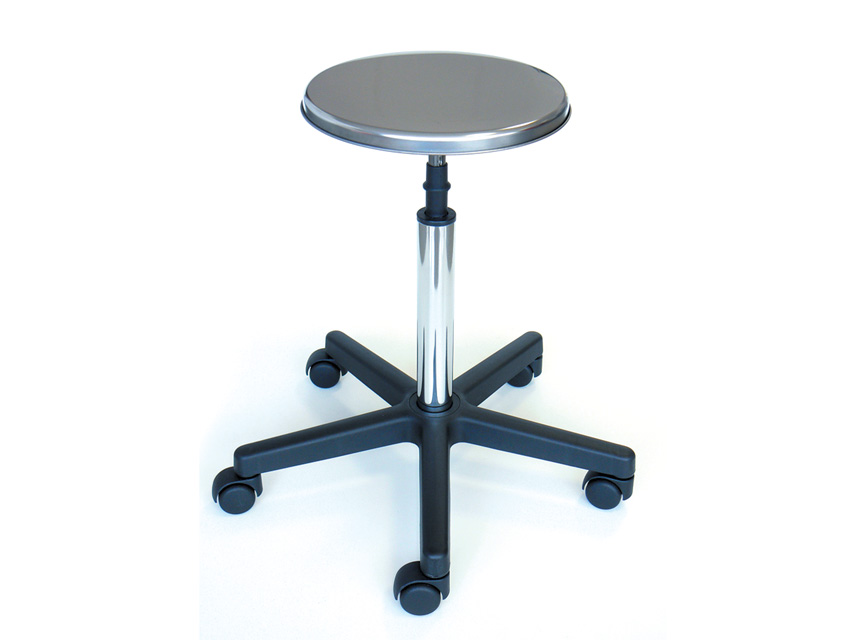 TABURUT - scaun s/s cu rotile