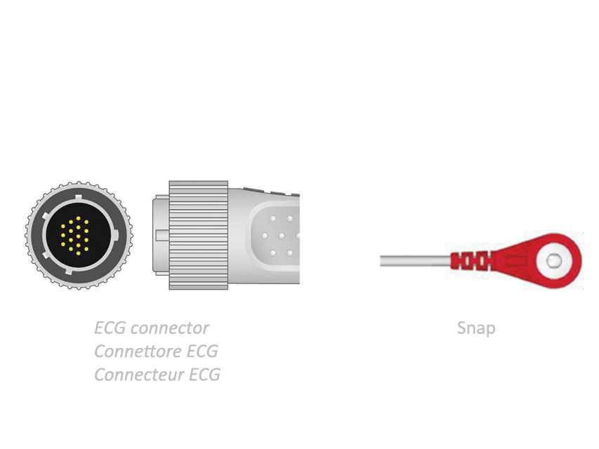 CABLUL PACIENT ECG 2,2 m - snap - compatibil Cardioline