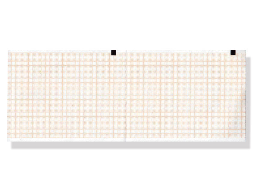 Pachet hârtie termică ECG 110x140mm x200s - grilă portocalie