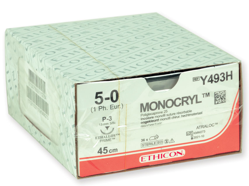 SUTURURI ABSORBABILE ETHICON MONOCRYL - calibre 5/0 ac 13 mm