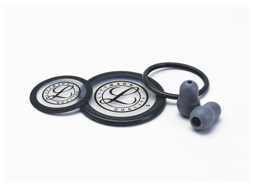 STETOSCOP LITTMANN  KIT 40004: 2 DIAFRAGME + 2 RIMS + BELL SLEEVE + auriculare pentru Cardiologie III - gri - blister