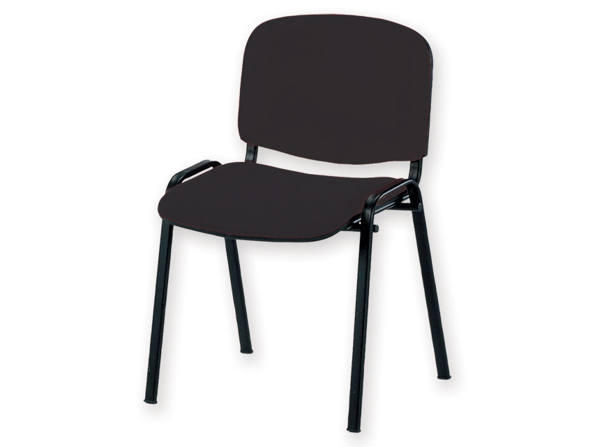SCAUN VIZITOR ISO - din piele - negru