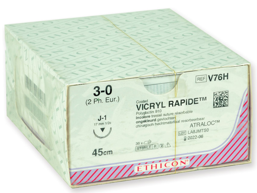 SUTURĂ ABSORBABILE RAPID ETHICON VICRYL - ac calibrul 3/0 mm - împletit