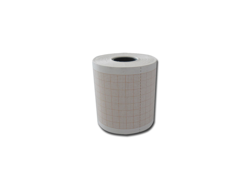 Hârtie termică ECG 50x25 mm x m rola - grilă portocalie