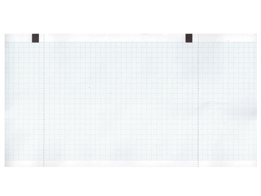 Hârtie termică ECG 130x27 mm x m rola - grilă albastră