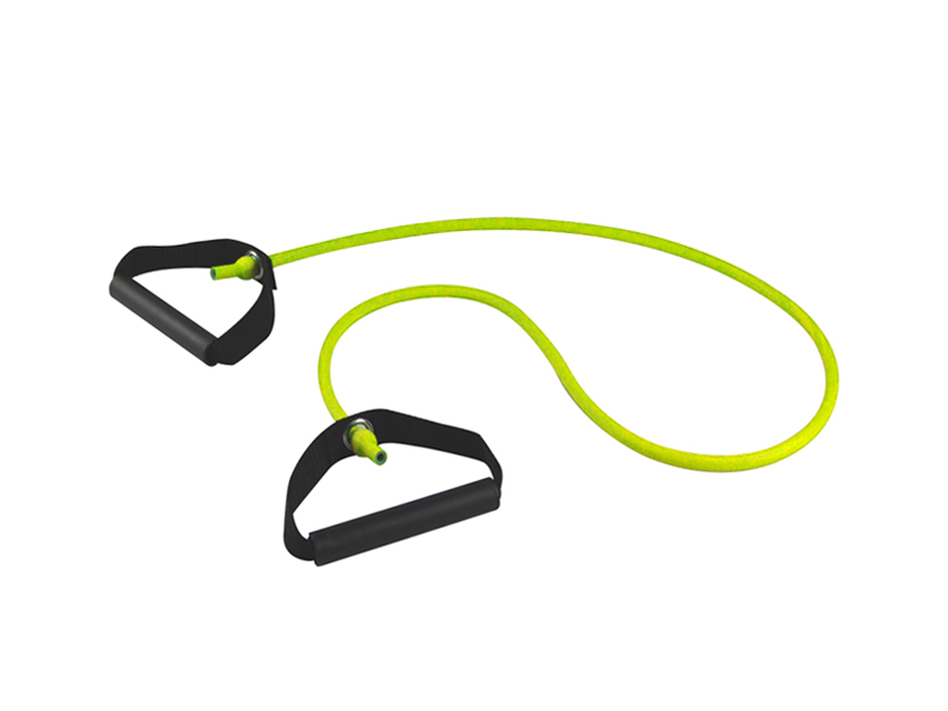 TUB DE EXERCIȚI LATEX CU MÂNERE TPR 125 cm x 1,5 mm - X-light - galben