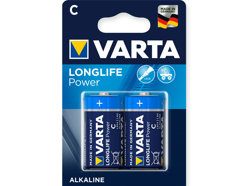 BATERIE ALCALINE VARTA - jumătate lanternă „C”