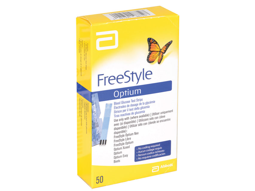 BANDETE ABBOTT FREESTYLE OPTIUM DE TEST DE GLUCOZĂ