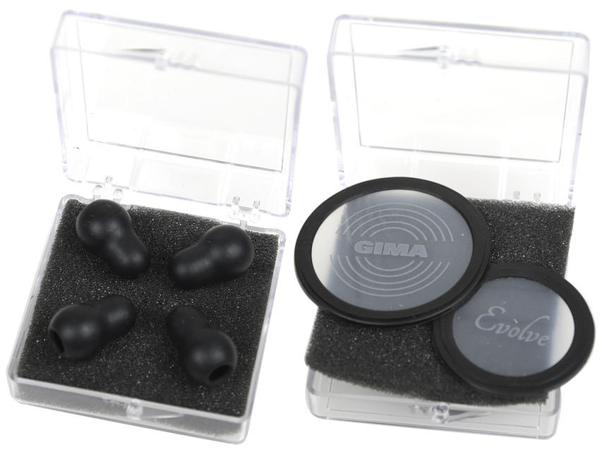 KIT GIMA EVOLVE: 2 DIAFRAGME FLOTANTE + 2 PERECHI DE CURSĂ - negru - de rezervă