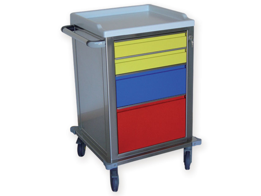 Cărucior MODULAR inox cu 2+1+1 sertare