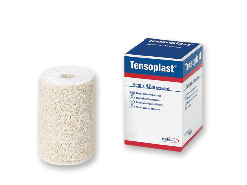 BANDE Adezive elastice TENSOPLAST 4,5 m x 5 cm