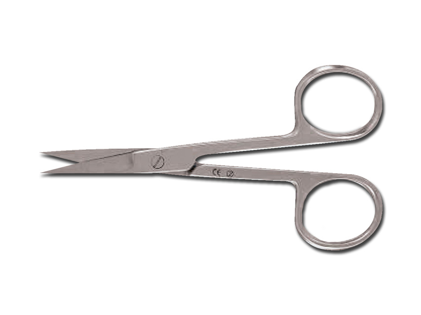 SINGLE USE METAL IRIS Foarfeca  11,5 cm - sterile