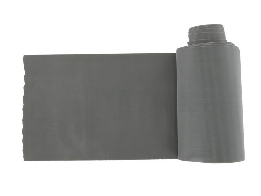 BANDA DE EXERCIȚI FĂRĂ LATEX 5,5 m x 14 cm x 0,50 mm - gri