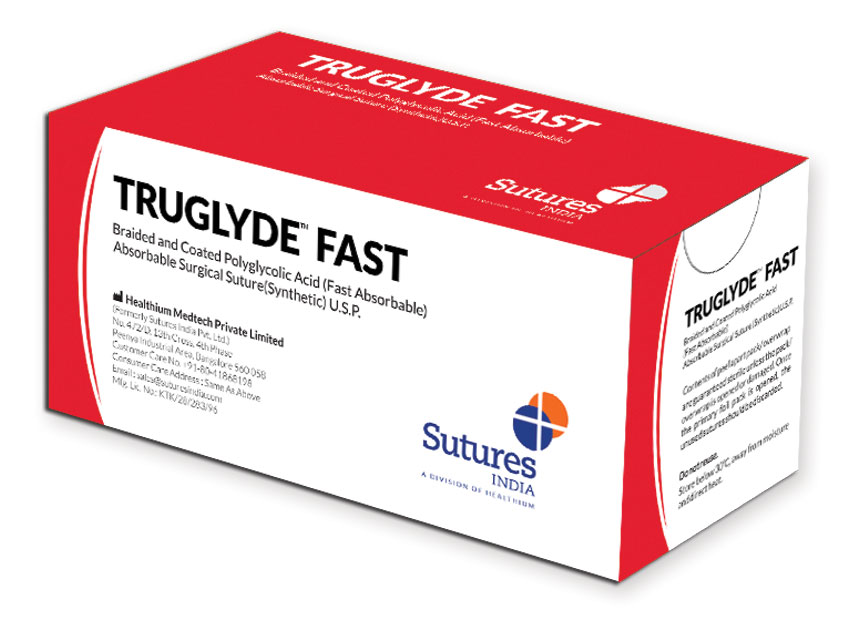 TRUGLYDE ABSORBE RAPIDĂ. SUTURA calibre 5/0 cerc 1/2 ac 17mm - 75cm - nevopsit