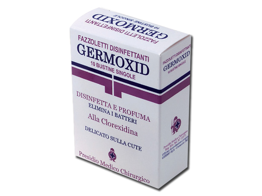 Șervețelele GERMOXIDE - cutie cu 10 șervețele