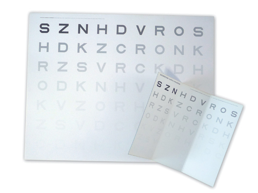 TABLA SENSIBILITATII LA CONTRAST - DE LA DISTANTA 3 m