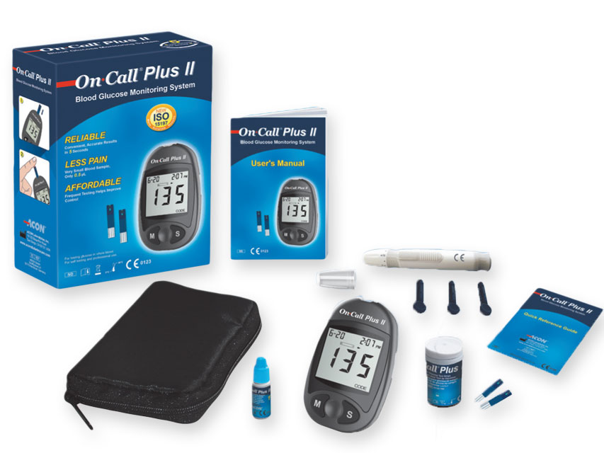 PLUS Glucometru  MONITOR KIT mg / dl - Engleză / Franceză