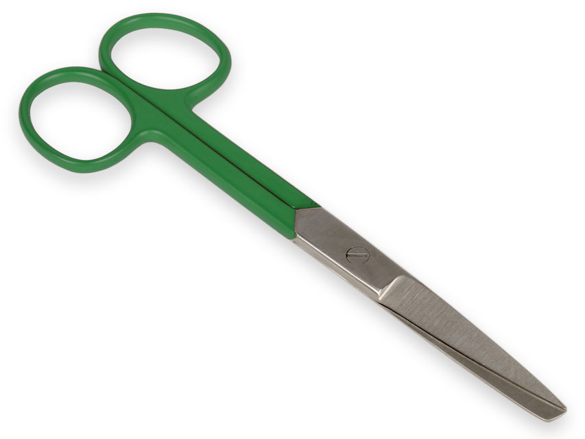 FOARCĂ DREPTĂ S/S - inel verde - contondent/ascuțit - 14 cm